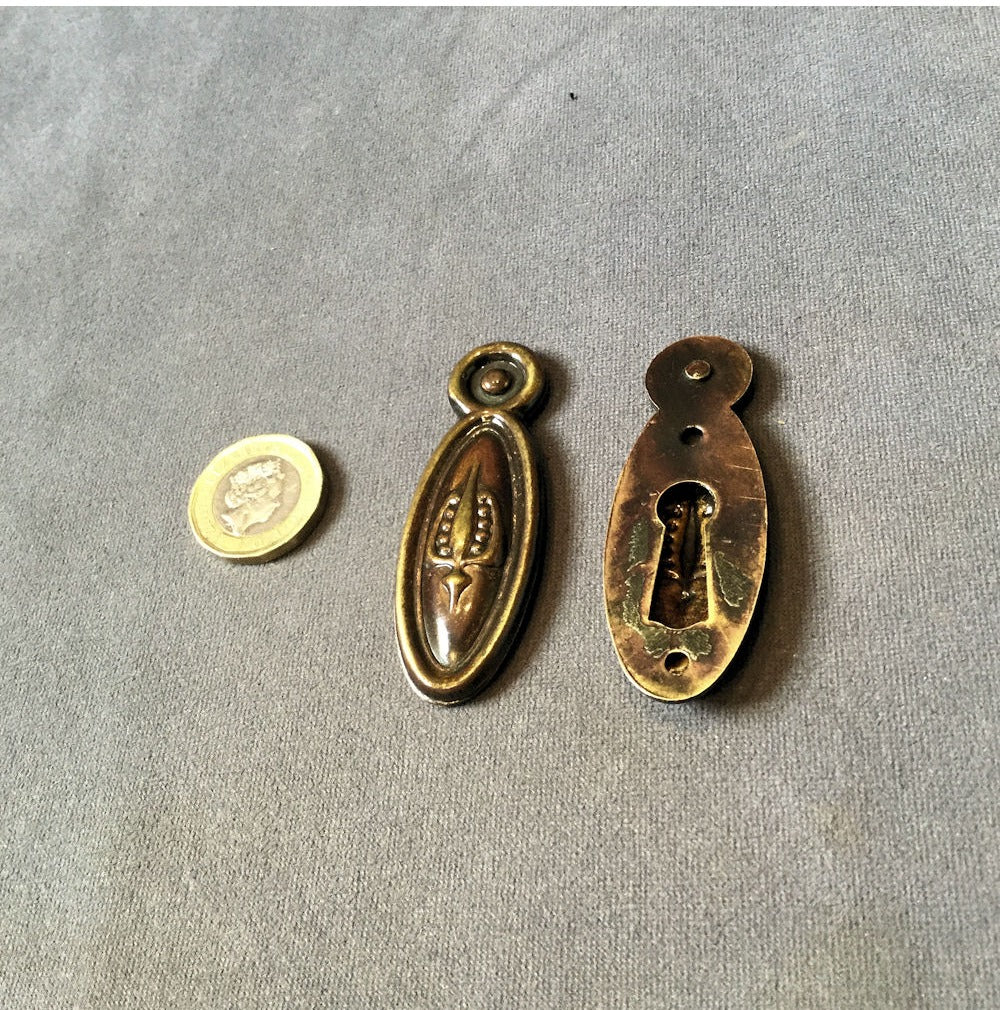 Run of Art Nouveau Keyhole Covers, 7 available — view 2