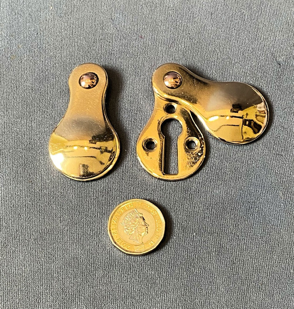 Run of Brass Keyhole Covers, 3 available — Brass, 1920's