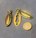 Run of Brass Keyhole Covers, 5 matching available — Brass, 1920's