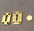 Run of Brass Keyholes, 2 available — Brass, late 19th century