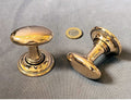Run of Oval Brass Door Handles, 4 pairs available — Brass, late 19th century