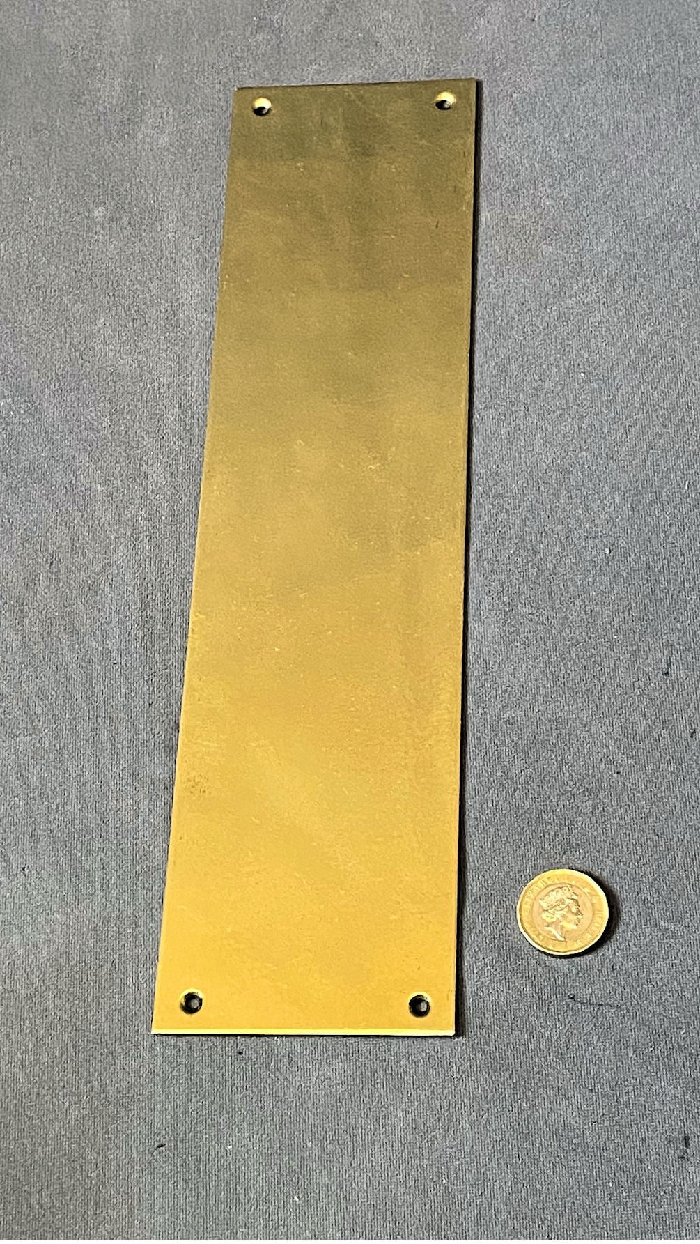 Run of Plain Brass Fingerplates, 6 available — Brass, 1920's