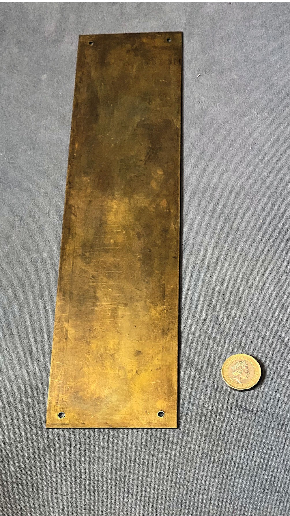 Run of Plain Brass Fingerplates, 6 available — view 2