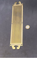 Run of Ribbed Brass Fingerplates, 8 available — Brass, late 19th century