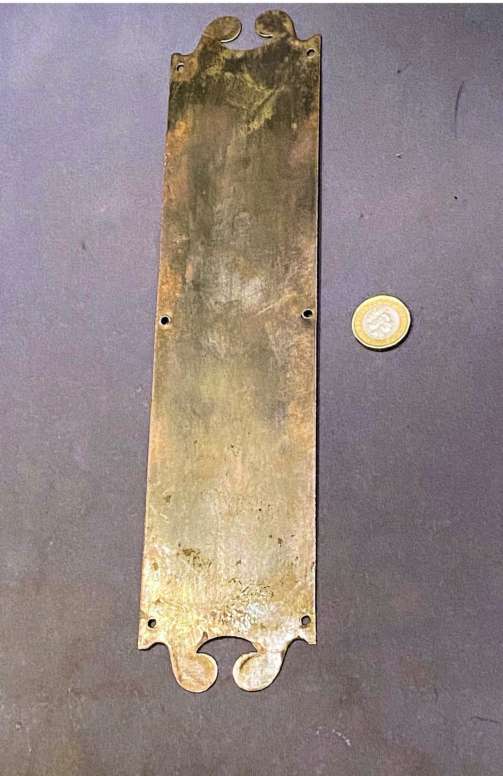 Run of Ribbed Brass Fingerplates, 8 available — view 2