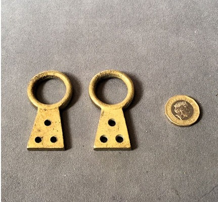 Run of Unused brass Hanging Eyes, 3 pairs available — view 2
