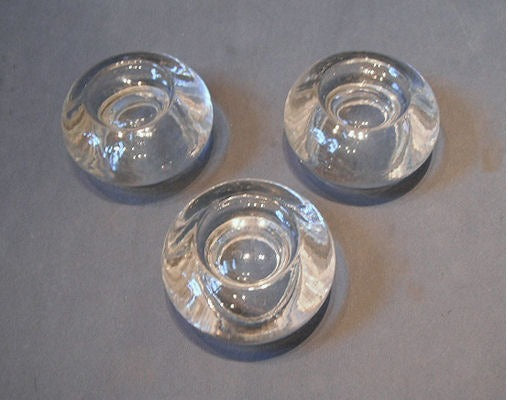Set 3 Glass Piano Stands — Glass, late 19th century