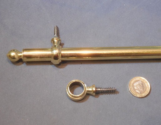 Set of 17 Brass Stair Rods — Brass, 1920's