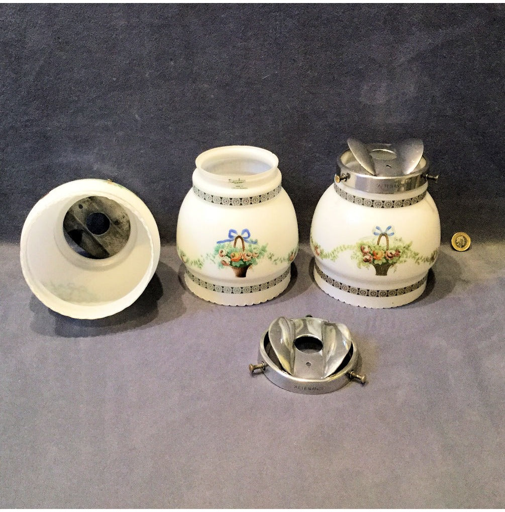 Set of 3 Decorated Glass Lamp Shades — view 2