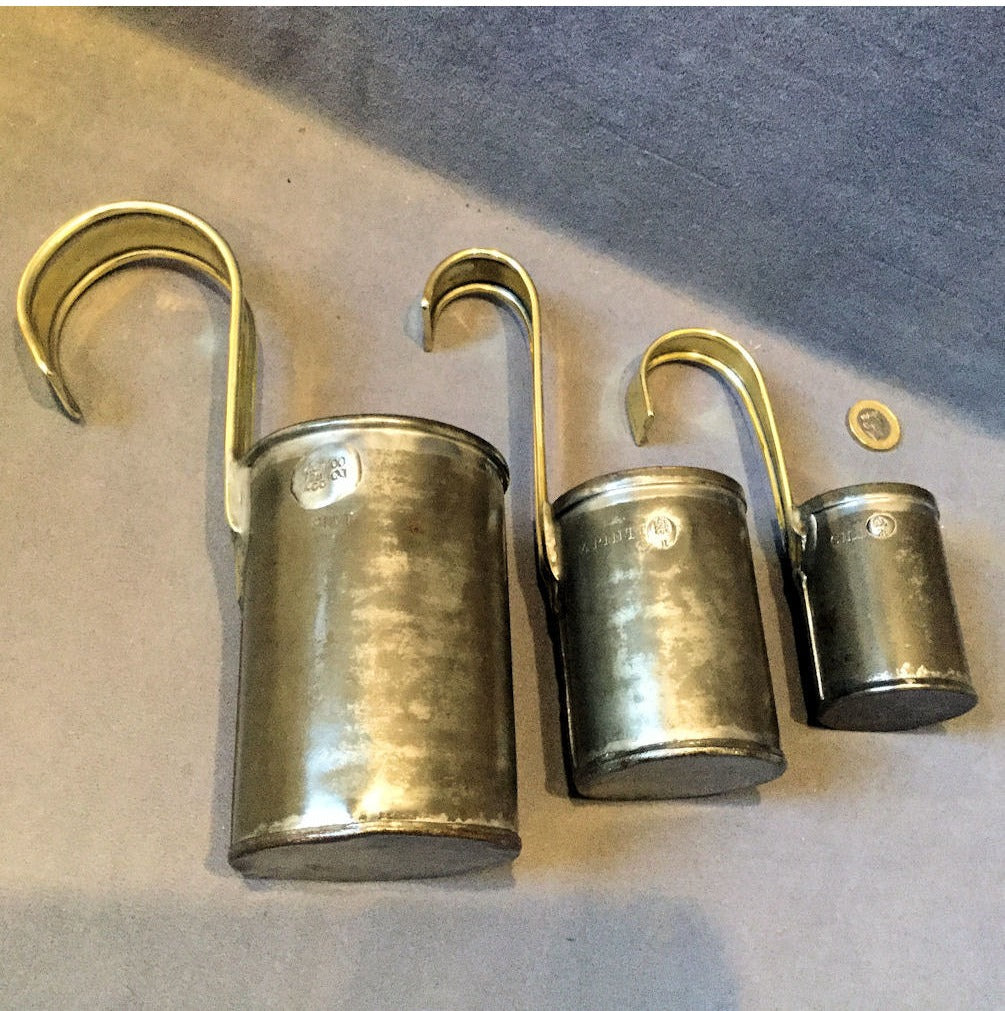 Set of 3 Steel & Brass Dairy Measures — view 5