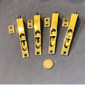 Set of 4 4" Recessed Brass Door Bolts — Brass, late 19th century