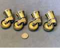 Set of 4 Brass Castors — Brass
