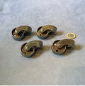 Set of 4 Castors For a Childs Bed or Cot — Iron, late 19th century