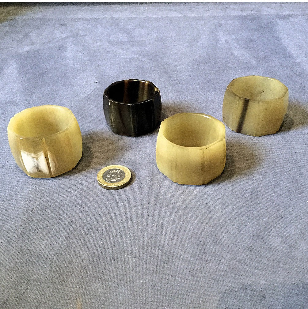 Set of 4 Cowhorn Serviette Rings — view 2