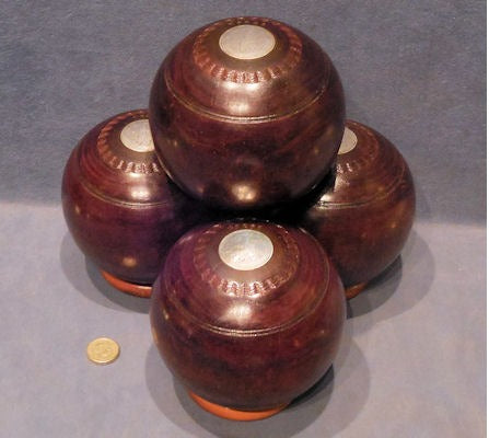 Set of 4 Lignum Vitae Bowling Woods — Wood, late 19th century