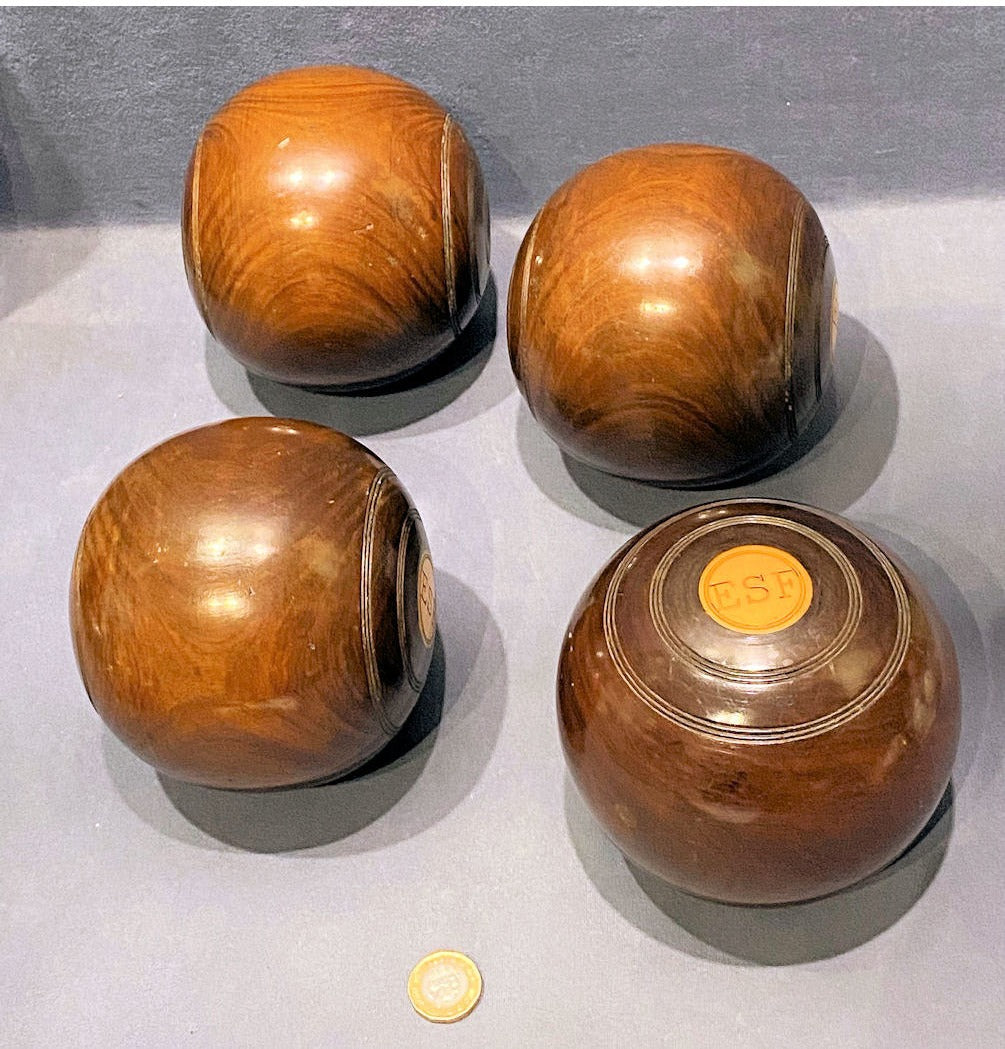Set of 4 Lignum Vitae Bowling Woods — view 3