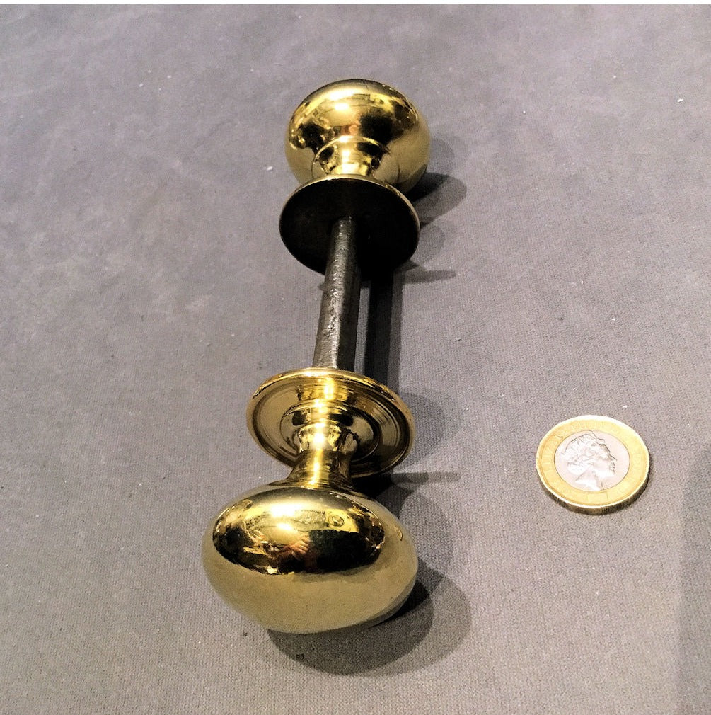 Several Similar Pairs of Period Brass Door Handles — view 2