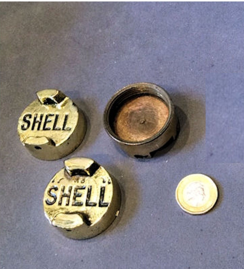 Shell Petrol Can Brass Cap, 5 asstd available — view 2