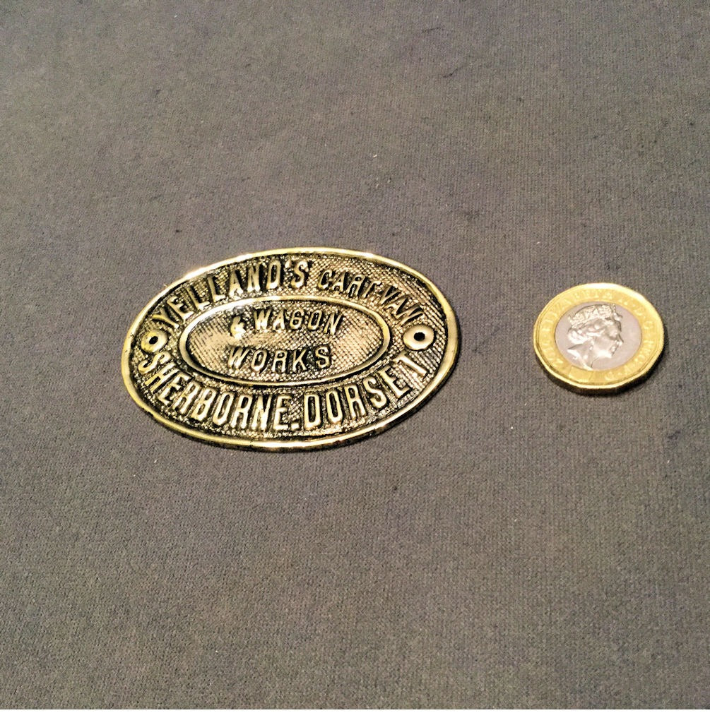 Sherborne Dorset Brass Nameplate — Brass, circa 1900