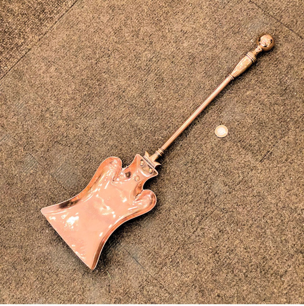 Short Copper Fireside Shovel — Copper, 1920's