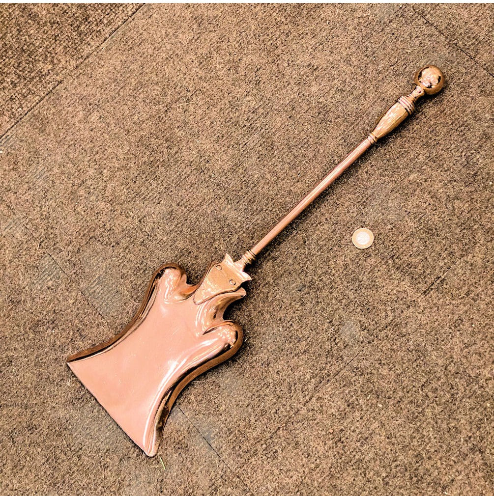 Short Copper Fireside Shovel — view 2