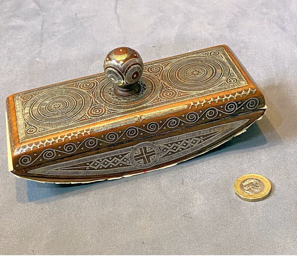 Silver Inlaid Ink Blotter — Silver, late 19th century