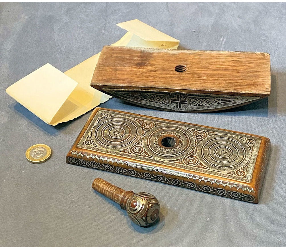 Silver Inlaid Ink Blotter — view 4