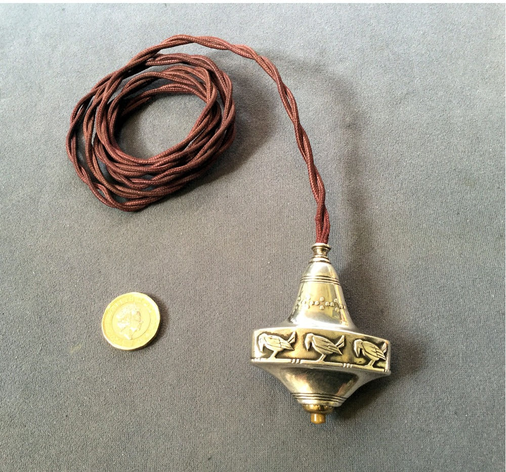 Silver Interior Pendant Electric Bell Push — view 2