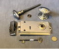 Silver Plated Rim Lock with Handles — Silver plate, 1920's