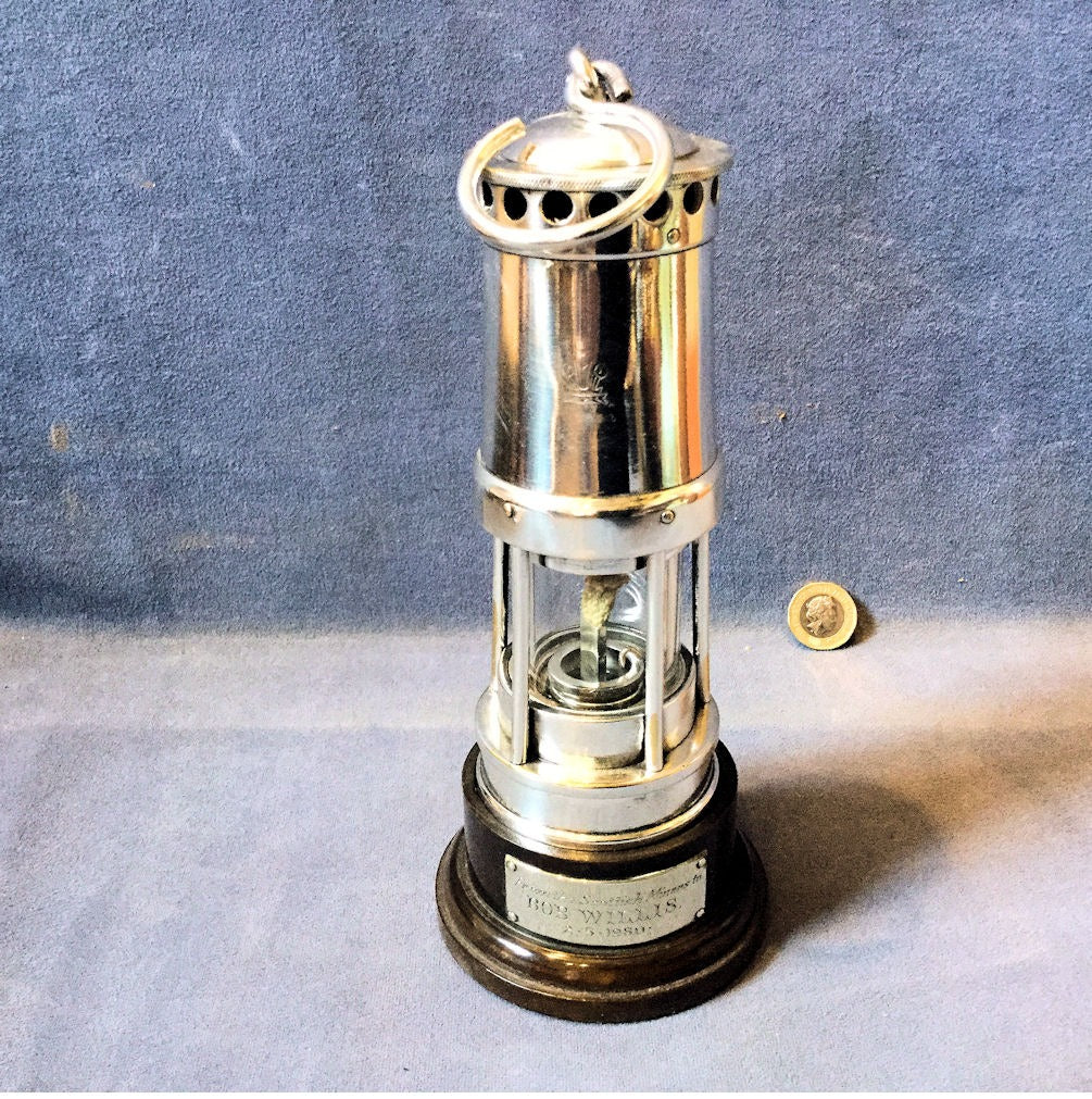 Silver Plated Small Miners Lamp — Silver plate, 1960