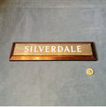 Silverdale Brass Nameplate — Silver, 1920's