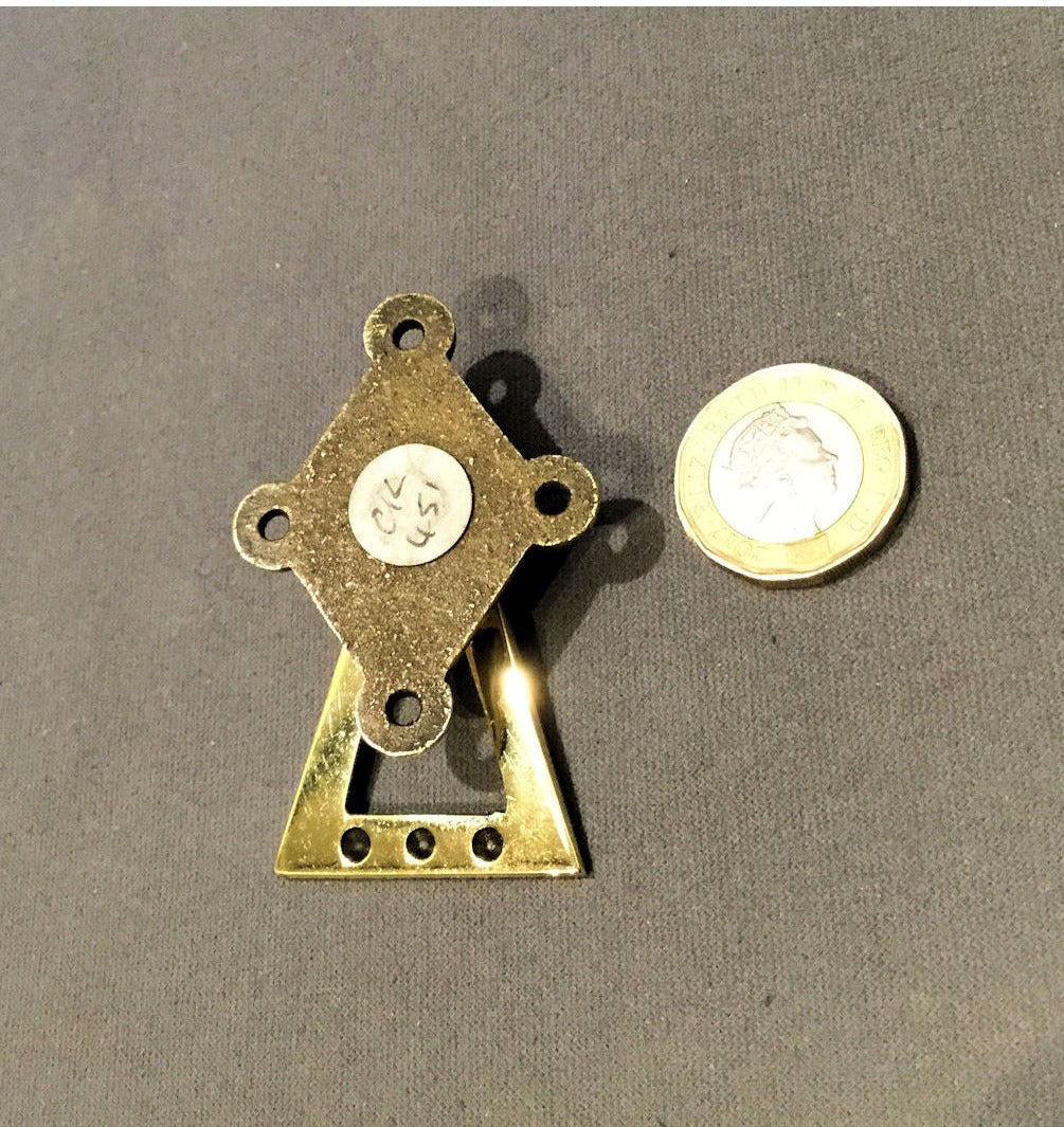 Single Arts & Crafts Brass Cabinet Handle — view 2