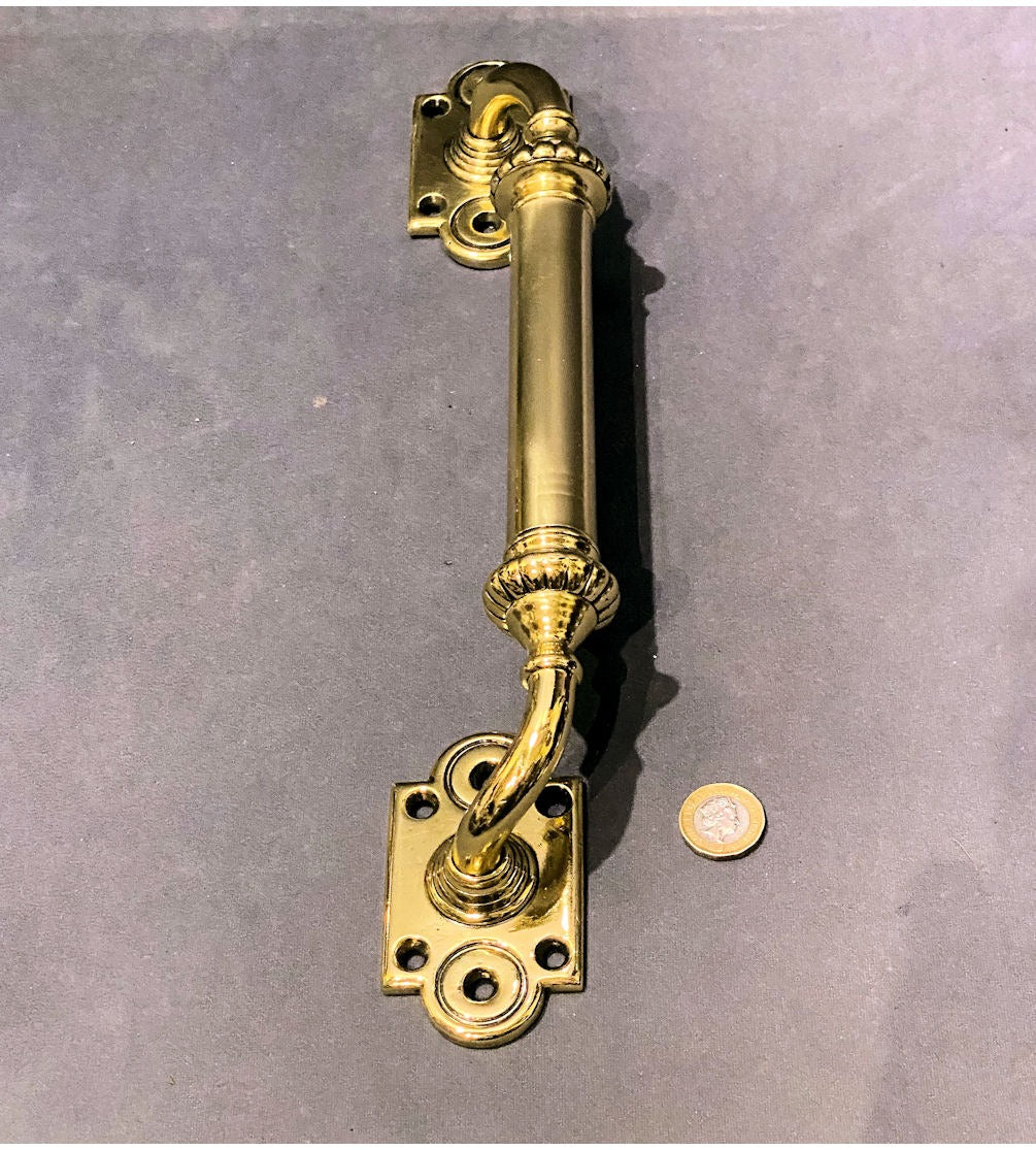 Single Brass Door Pull — view 2