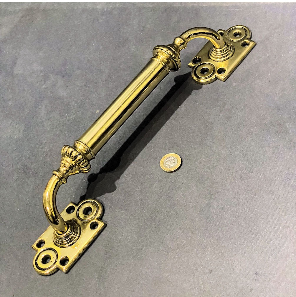 Single Brass Door Pull — view 4