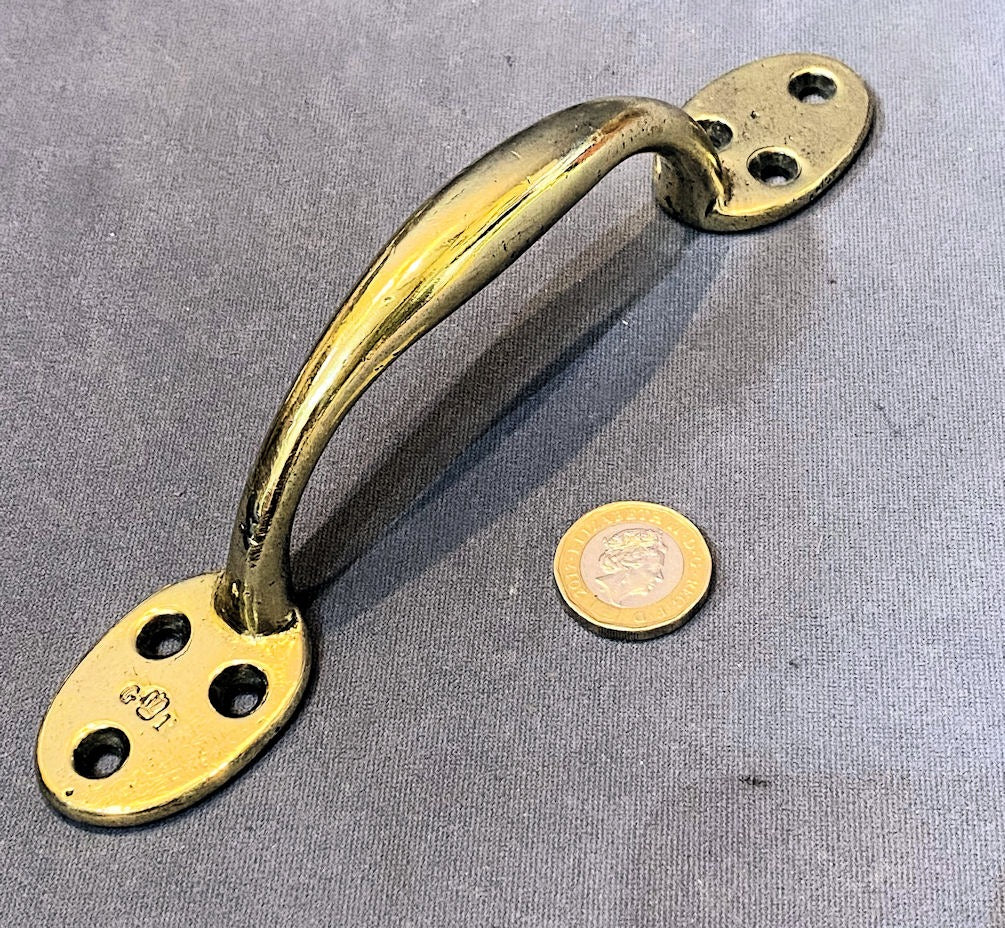 Single Brass Sash Window Lift — Brass, 1920's