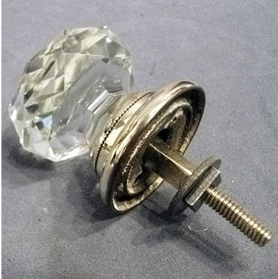Single Cut Glass Cupboard Knob — view 2