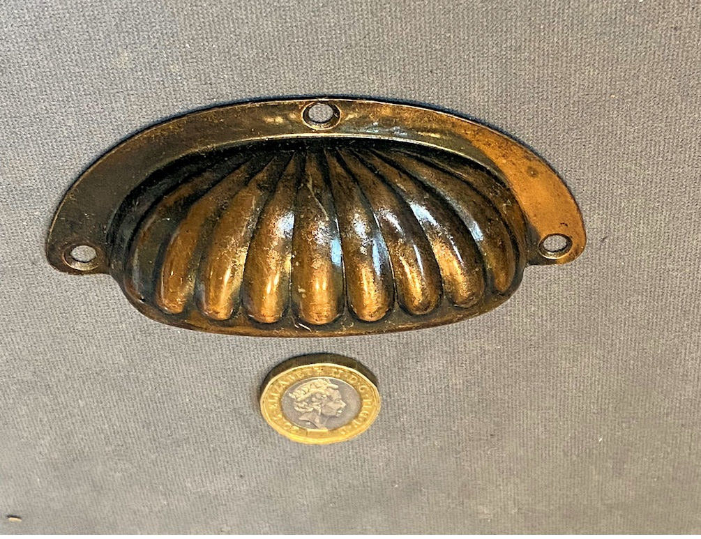 Single Oxidised Ribbed Drawer Pull, 3 available — circa 1900
