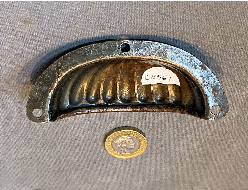 Single Oxidised Ribbed Drawer Pull, 3 available — view 2