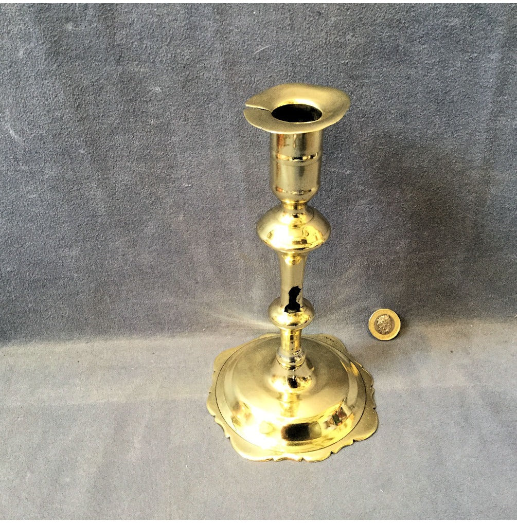 Single Seamed Brass Candlestick — view 2