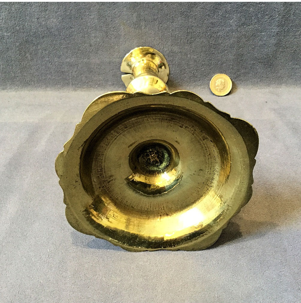 Single Seamed Brass Candlestick — view 3
