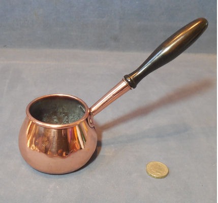 Small Copper Bellied Saucepan — Copper, 19th century