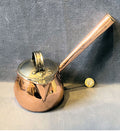 Small Copper Saucepan with Lid — Copper, late 19th century