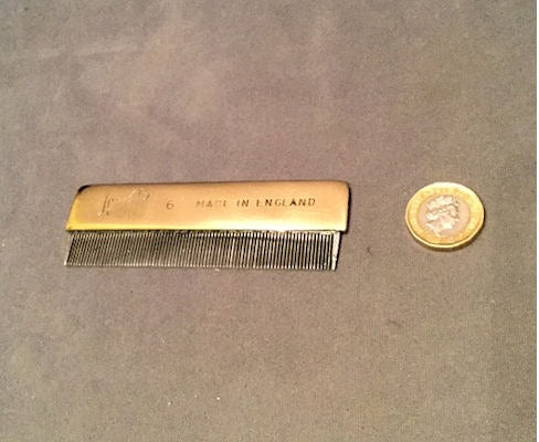 Spratts Brass Dog Comb — Brass, 1920's