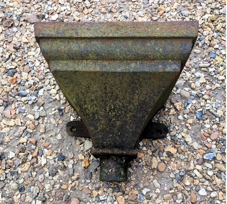 Square Cast Iron Rain Hopper — Cast iron, late 19th century