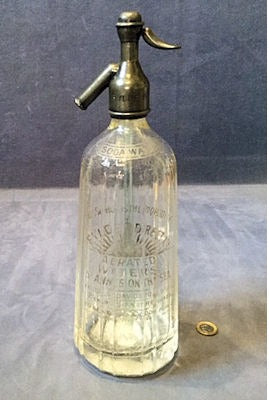 St Annes on the Sea Glass Soda Syphon — Glass, 1920's