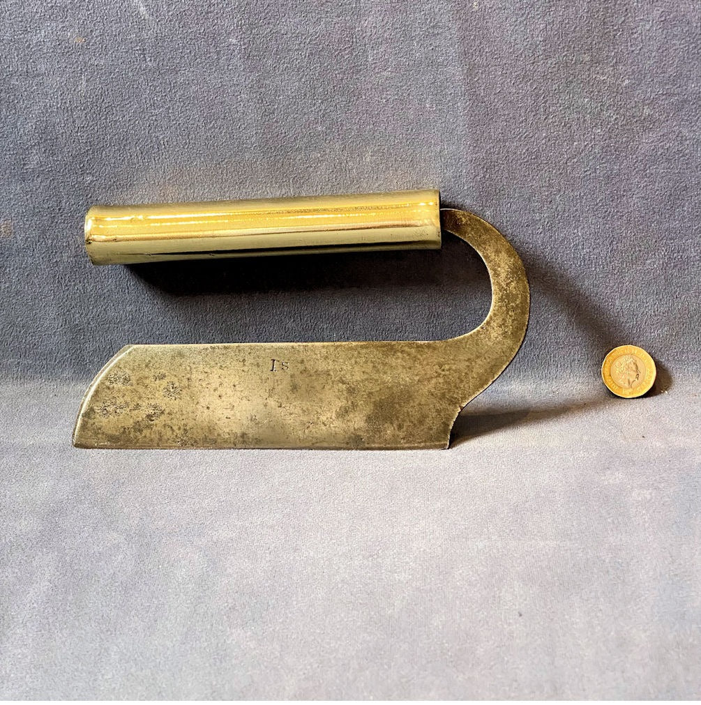 Steel and Brass Suet Knife — Steel, late 19th century