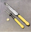 Steel Carving Knife & Fork — Steel, 1920's