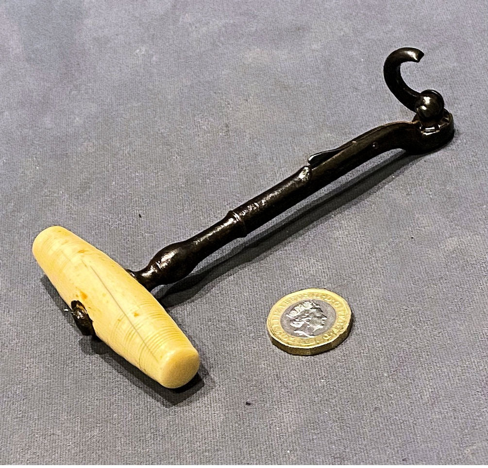 Steel Dental Tooth Key — Steel, early 19th century