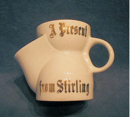 Stirling Shaving Mug — Ceramic, circa 1900