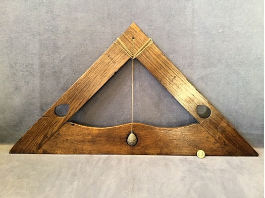 Stonemansons Plumb Line and Square — Oak, late 19th century